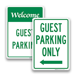 Image of Guest & Visitor Reserved Parking Signs