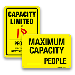 Image of Gym Capacity Signs