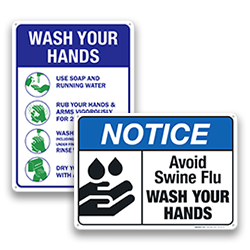 Image of Hand Washing Instruction Signs