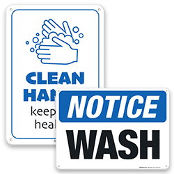 Image of Hand Washing Station Pool Signs