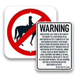 Image of Horseback Riding Signs