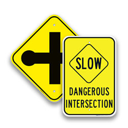 Image of Intersection & Side Road Signs