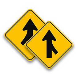 Image of Lane Merge Warning Signs