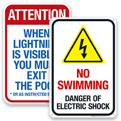 Image of Lightning Visible Pool Signs