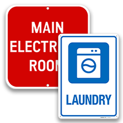 Image of Maintenance & Utility Room Signs