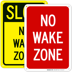 No Wake Signs