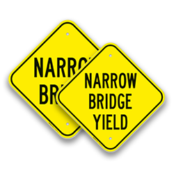 Image of Narrow Road Signs