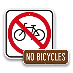 Image of No Bicycles Signs