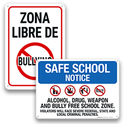 Image of No Bullying Signs - Bully-Free Signs