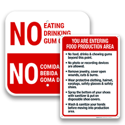 Image of No Chewing Gum Signs