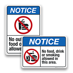 Image of No Food Or Drink Signs