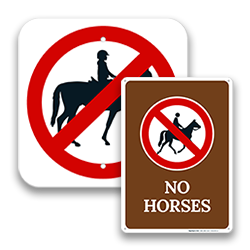 Image of No Horses Signs