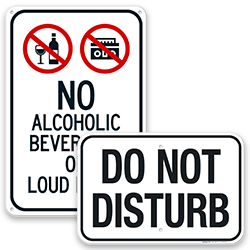 Image of No Loud Noise Pool Signs