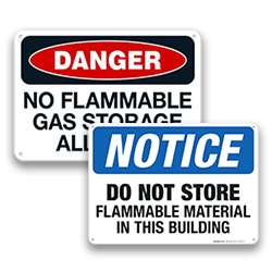 Image of No Open Flame & Smoking Signs