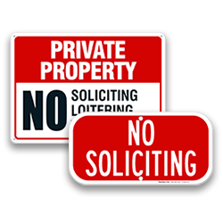 Image of No Soliciting Signs