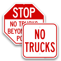 Image of No Trucks Signs