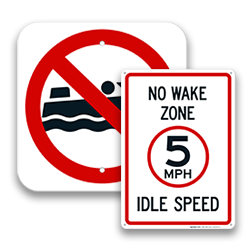 Image of No Wake Signs