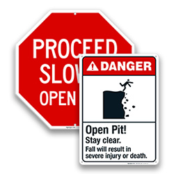 Image of Open Pit Signs