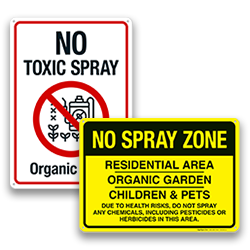 Image of Organic Farm No Spray Signs