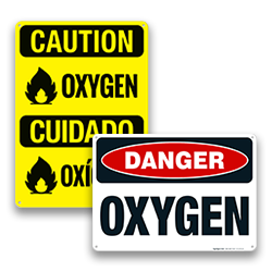 Image of Oxygen In Use Signs