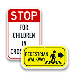 Image of Pedestrian Crosswalk Signs