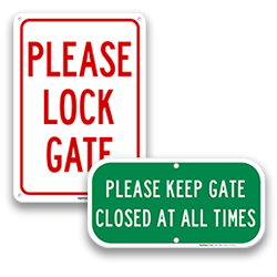 Image of Pool Entrance Gate Signs