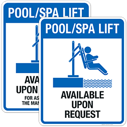 Pool Lift Signs