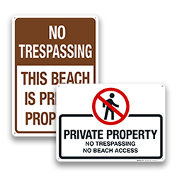 Image of Private Beach Signs