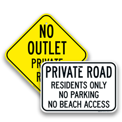 Image of Private Road Signs