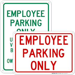 Employee Parking Signs