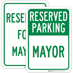 Government Vehicle Parking Signs