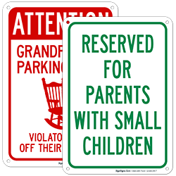 Parent Parking Signs