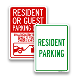 Image of Resident Reserved Parking Signs