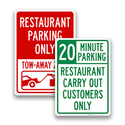 Image of Restaurant Reserved Parking Signs