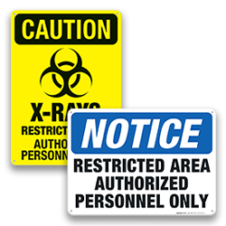 Image of Restricted Area Signs