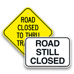 Image of Road Closed Signs