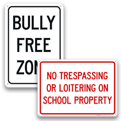 Image of School Property Signs