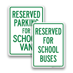 Image of School Reserved Parking Signs