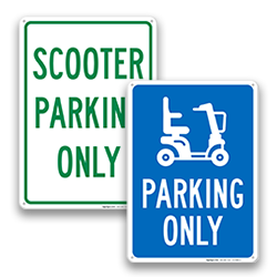 Image of Scooter Reserved Parking Signs