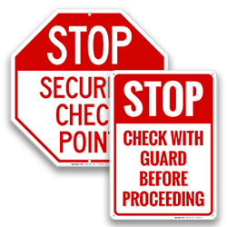 Image of Security Checkpoint Signs