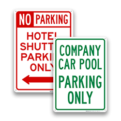 Image of Shuttle & Carpool Parking Signs