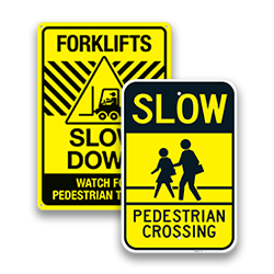 Image of Slow Pedestrian Signs