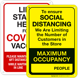 Social Distancing Signs for Stores