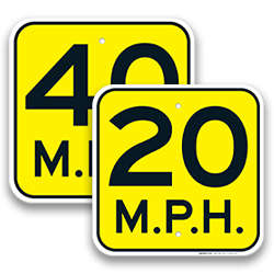 Image of Speed Advisory Supplemental Signs