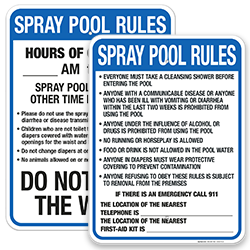 Image of Spray Pad Rules Signs