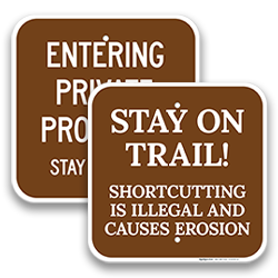 Image of Stay On Trail Signs