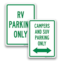 Image of SUV & RV Reserved Parking Signs