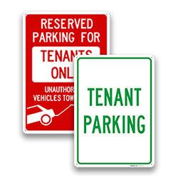 Image of Tenant Reserved Parking Signs