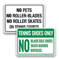 Image of Tennis Guide Signs