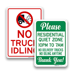 Image of Truck Idling Signs